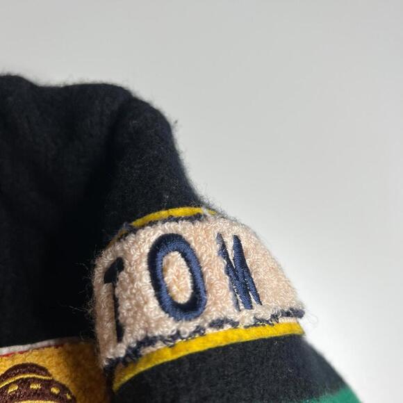 Gucci Wool Sweater XS Black Red Green Logo Patch Italy Made Pullover Preppy - Picture 7 of 12